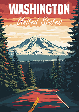 Washington State Travel Poster