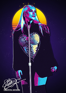 Christina Aguilera Retro Pop Art