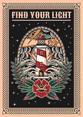 Lighthouse Tattoo Flash