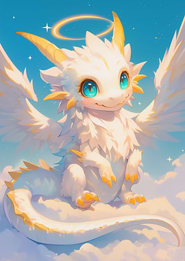 Cute White Dragon