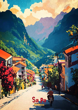 Sa Pa Art Poster