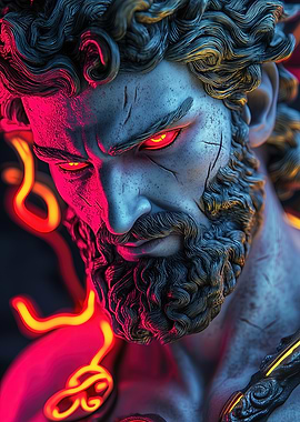 Hades Neon Statue