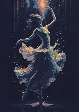 Woman Dancing in Rain