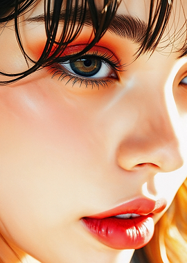 Beautiful Asian Woman Face 01