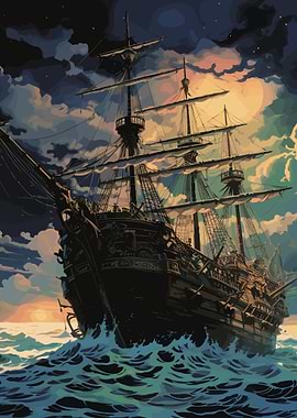 Sailing Pirate Ship