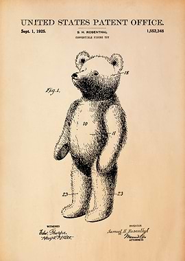 Teddy Bear Patent Drawing