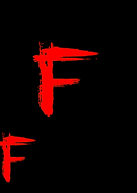 Red 'F' Letter Art