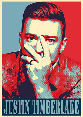 Justin Timberlake Pop Art Poster