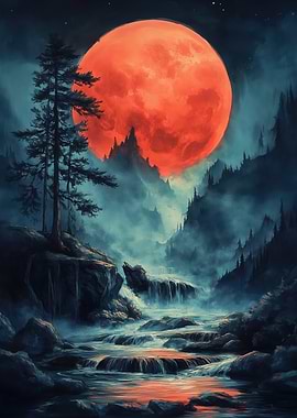 Blood Moon Landscape