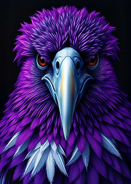 Purple Eagle Portrait