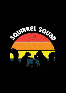 Squirrel Squad Retro Design