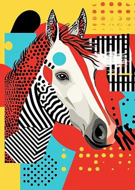 Horse in Geometric Art