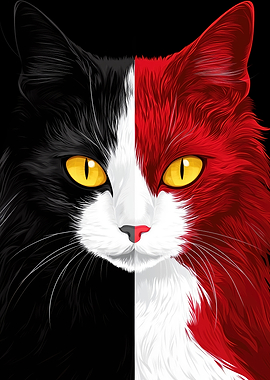 Red And Black Dual Cats