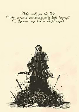 Dark Figure with Snake