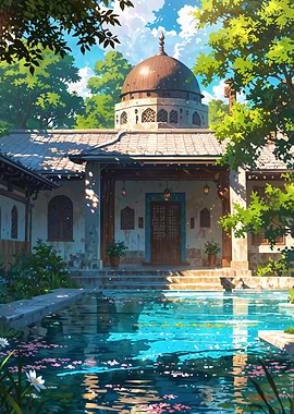 Serene Courtyard with Pool
