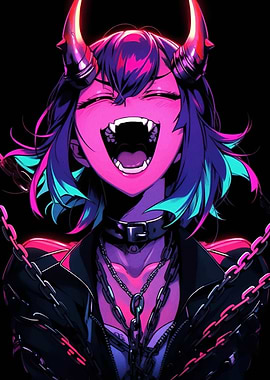 Demon Girl with Chains