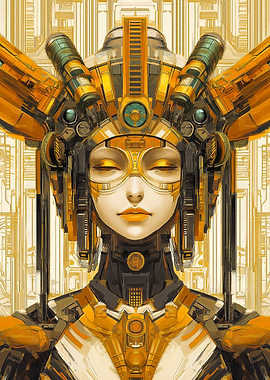 Cyberpunk Female Robot