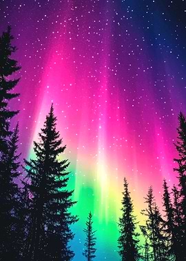 Aurora Borealis Night Sky