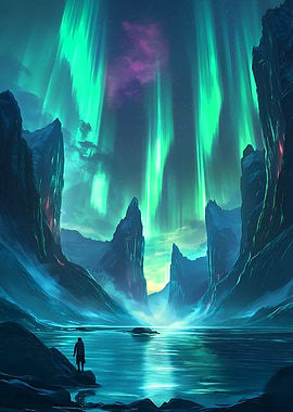 Northern Lights Landscape