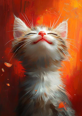 Happy Kitten Painting