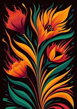Floral Art Deco Design