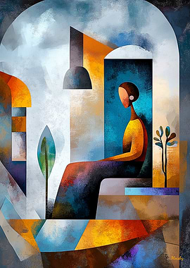 Modern Cubist Vision of The Age of Emptiness