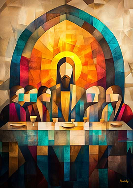 Modern Cubist Vision of The Last Supper