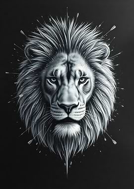 Lion Pencil Portrait