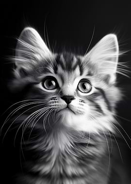 Cute Kitten Portrait