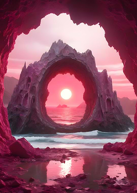 Pink Sunset Archway