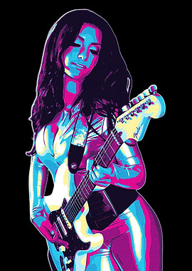 Sharon Aguilar Playing Electric Guitar