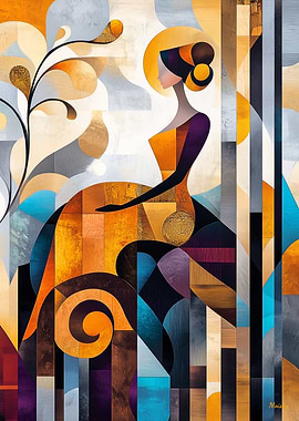 Modern Cubist Vision of Adele Bloch-Bauer