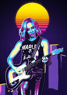 Sheryl Crow Guitarist Retro Style