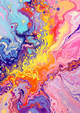 Abstract Swirling Colors Intricate Patterns And Textures.
