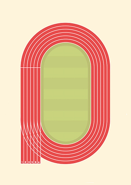 Running Track Illustration