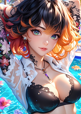 Anime Girl in Pool