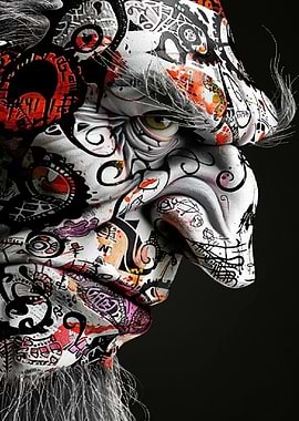 Graffiti Monster Face