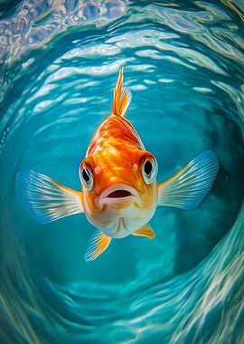 Goldfish Underwater