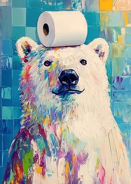 Polar Bear with Toilet Paper
