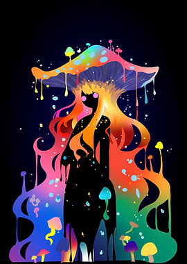 Rainbow Mushroom Girl