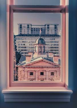 Cityscape View from Window