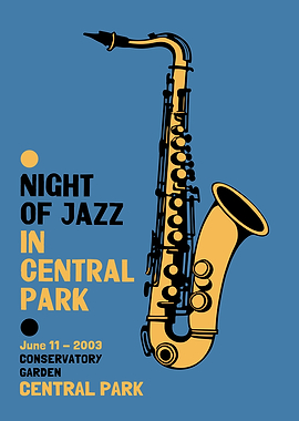 Night of Jazz in Central Park Poster