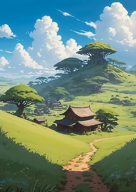 Japanese Village Landscape