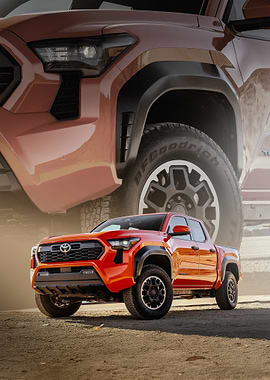 Orange Toyota Tacoma Truck