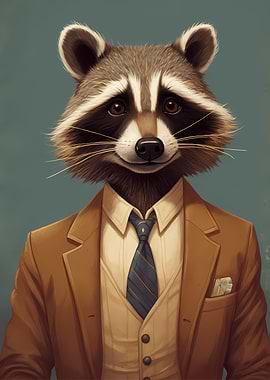 Raccoon in Suit