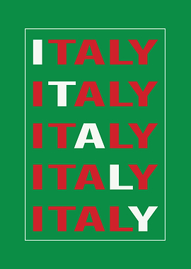 Italy Typography Poster