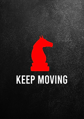 Chess Knight Motivation Poster