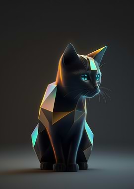 Displate ディスプレイット化け猫　メタルポースター Displate ディスプレイット化け猫 メタルポースター （Displate