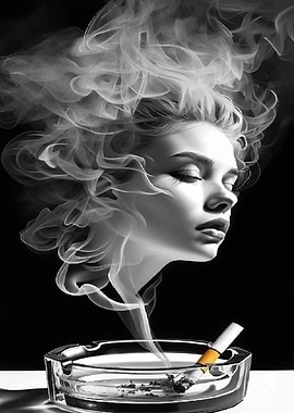Woman in Smoke