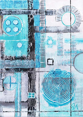 Abstract Geometric Painting - Water Treatment Plant